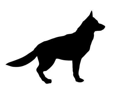 German Shepherd Dog Silhouette at GetDrawings | Free download