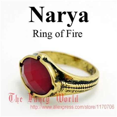 Aliexpress.com : Buy The Lord of Rings Narya Gandalf Ring of Fire LOTR jewelry elf Three Rings ...