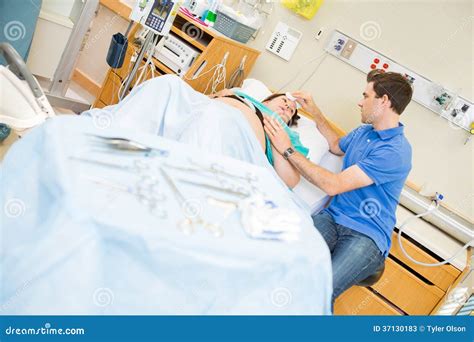 Giving Birth in Hospital stock image. Image of giving - 37130183