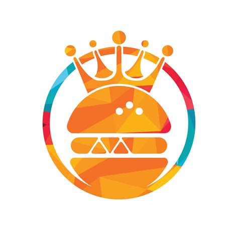 Burger king vector logo design. Burger with crown icon logo concept. 11248650 Vector Art at Vecteezy