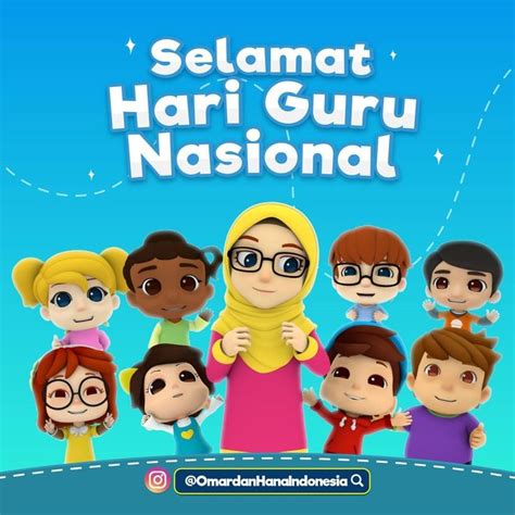 Selamat Hari Guru Nasional | Kartu lucu, Lucu, Kartun