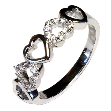 5 Hearts Promise Ring - Beautiful Promise Rings | Beautiful promise rings, Heart shaped wedding ...