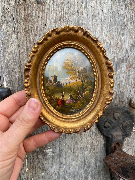 Original miniature oil painting signed by the Dutch artist Van | Etsy