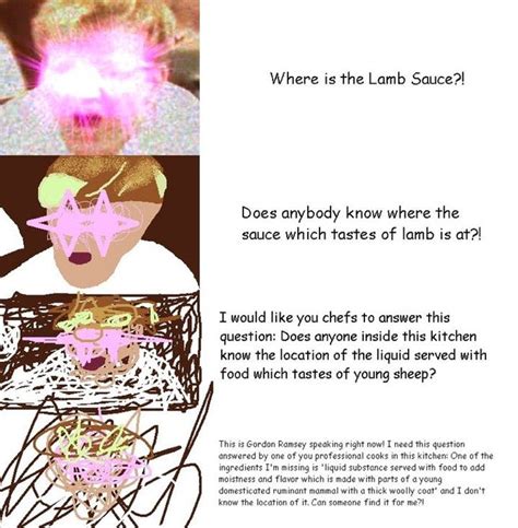 Chef Gordon Ramsay, Trying to Locate the Lamb Sauce, Becomes Dank Meme