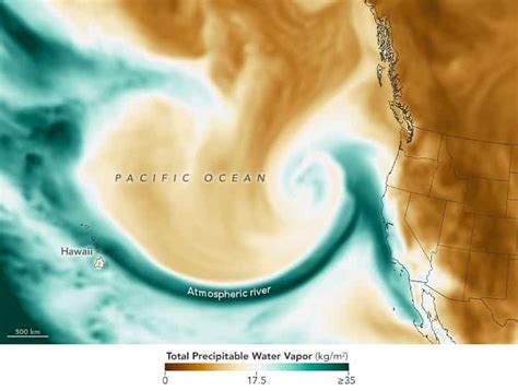 NASA: Atmospheric River Lashes California - SnowBrains