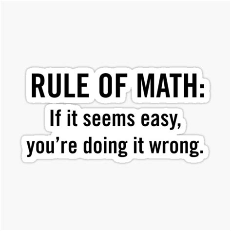 "Rule of Math" Sticker for Sale by trends | Redbubble