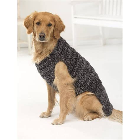 FREE PATTERN Lion Brand Hometown USA Marley Dog Sweater L50184 | Hobbycraft UK | Crochet dog ...