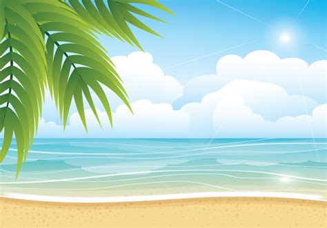 Tropical Summer Beach Vector Background 143552 Vector Art at Vecteezy