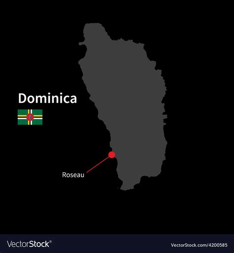 Roseau Map Poster The capital of Dominica Roseau Dominica Map Roseau ...