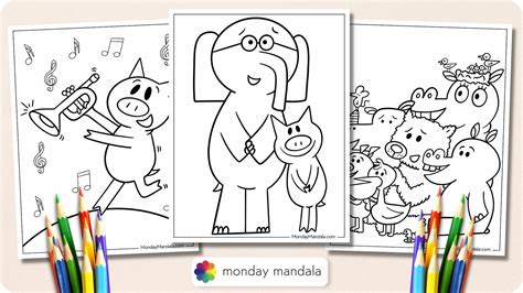 20 Elephant & Piggie Coloring Pages (Free PDF Printables)