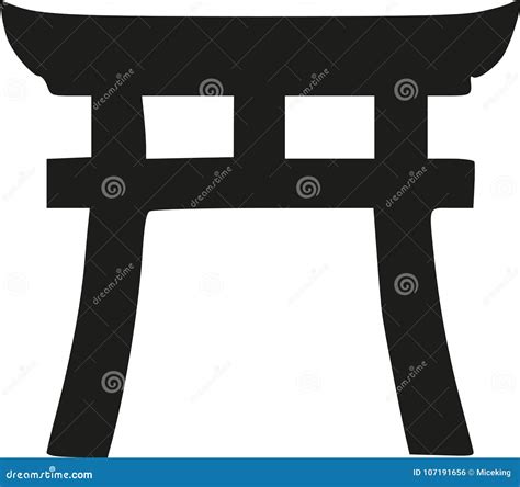 Shinto symbol japan stock vector. Illustration of vector - 107191656