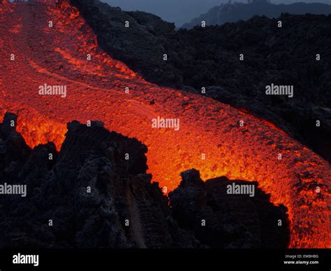 volcano lava flow Stock Photo - Alamy