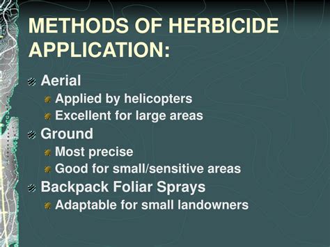 PPT - METHODS OF HERBICIDE APPLICATION PowerPoint Presentation, free ...