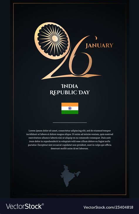 India republic day 26 january design poster Vector Image