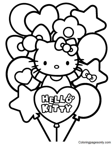 Adorable Hello Kitty in 2024 | Hello kitty colouring pages, Hello kitty coloring, Hello kitty ...