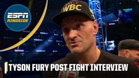 Tyson Fury Post Fight Interview After Beating Derek Chisora | ESPN ...