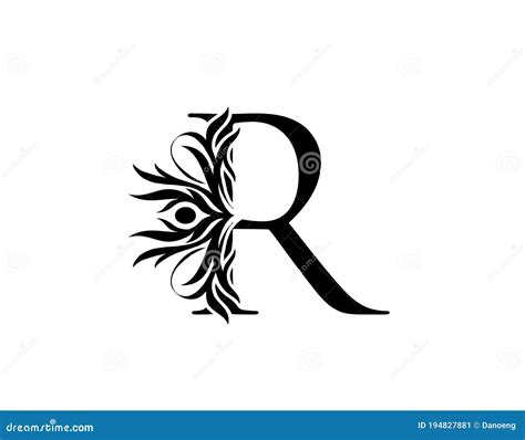 Calligraphy Letter R. Graceful Royal Style. Calligraphic Arts Logo. Vintage Drawn Emblem for ...