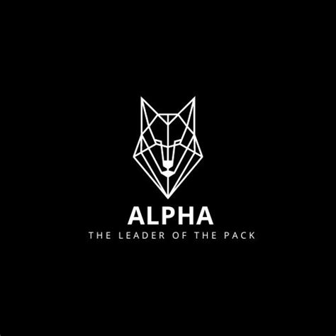 Alpha Wolf Logo. Artic Wolf Blue Black and Purple Wolf Design