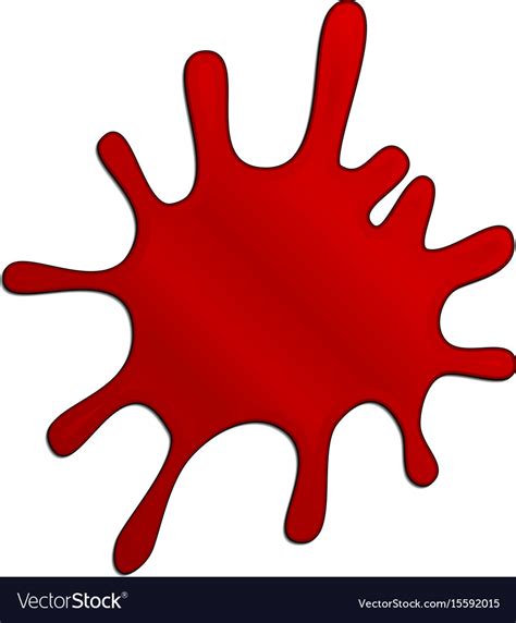 Blood splash isolated Royalty Free Vector Image