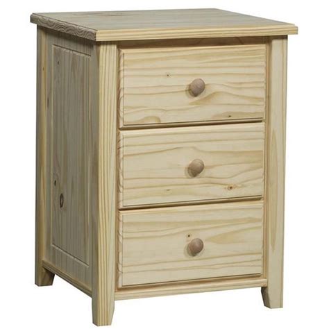 Pine Nightstand | Natural Unfinished Furniture #naturalwood #natural #wood #nightstands #bedroom ...