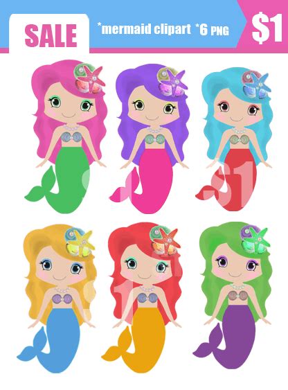 Free Cute Mermaid Cliparts, Download Free Cute Mermaid Cliparts png images, Free ClipArts on ...