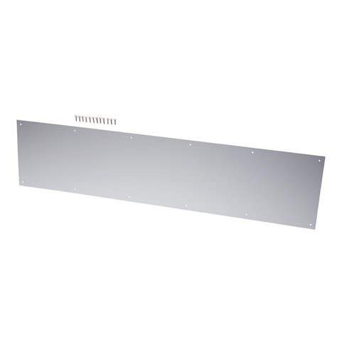 Everbilt 8 in. x 34 in. Satin Aluminum Kick Plate-14280 - The Home Depot