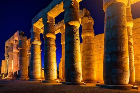 Premium Photo | Columns in karnak temple