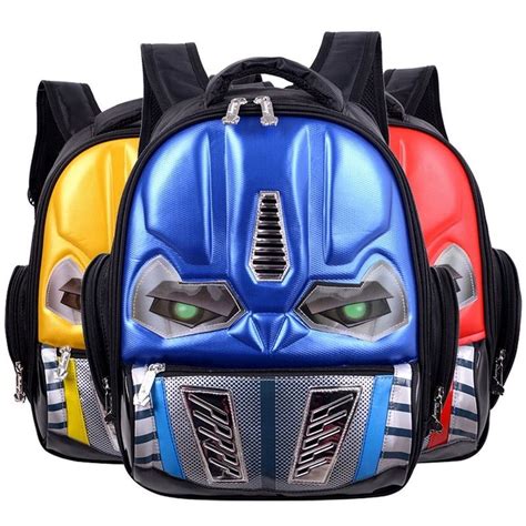 3D Transformers School Bag Children 4-8 Years Kids Backpacks Waterproof Mochila | Boys backpacks ...