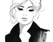 Print from original watercolor and mixed media fashion illustration by Jessica Durrant titled ...