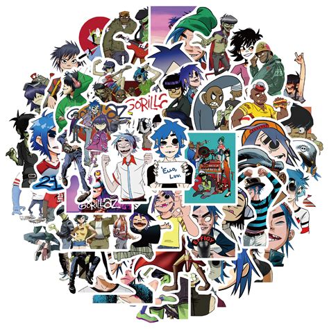 Pack of 25 or 50 Vinyl Gorillaz Stickers Die Cut Decal Set | Etsy