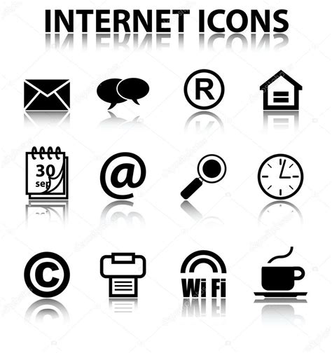 Internet Icons — Stock Vector © artlosk #1255553