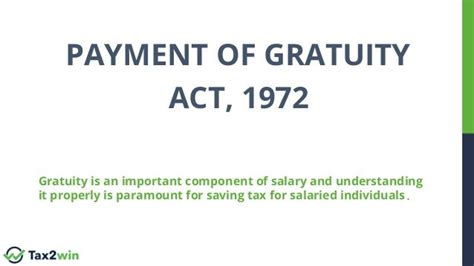 Payment of Gratuity Act, 1972