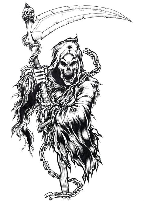 REAPER by BROWN73 | Grim reaper tattoo, Reaper tattoo, Reaper drawing