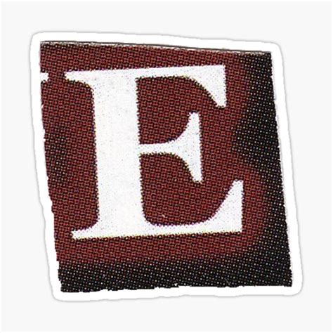 "E - Newspaper / Magazine Cutout Letter ALPHABET" Sticker for Sale by buenojulian | Redbubble