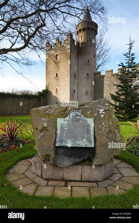 memorial to Hans Sloane, outside Killyleagh castle, Killyleagh, Co ...