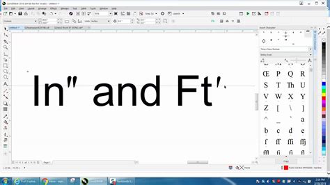 Corel Draw Tips & Tricks Inch and Foot Symbol and more part 2 - YouTube