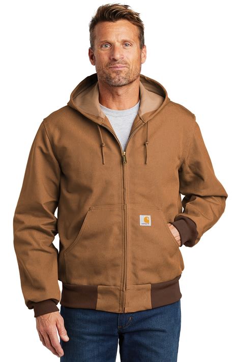 Carhartt Embroidered Men's Thermal-Lined Duck Active Jacket - Queensboro