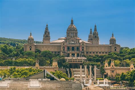 HD wallpaper: spain, barcelona, national palace, architecture, tourism, building exterior ...