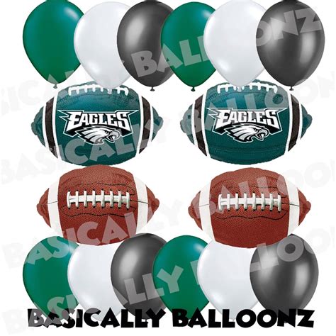 Philadelphia Eagles Football Balloon Bouquet, Balloons, Mylar Balloon, Super Bowl Party ...