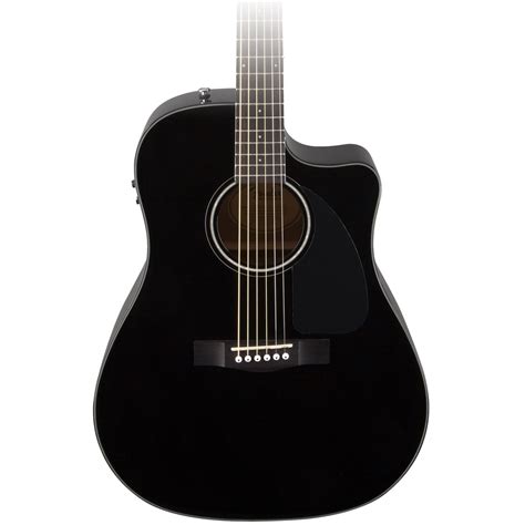 Fender CD-60CE Electro Acoustic Guitar, Black at Gear4music.com