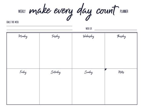 Paper Printable Weekly Planner Calendar Paper & Party Supplies ...