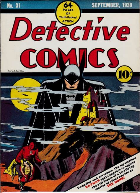 Bob Kane | Detective Comics #31 | DC | 1939 | Batman comic cover, Classic comic books, Batman ...