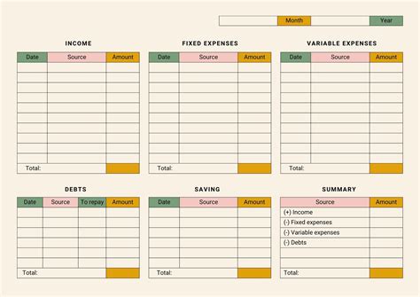 Free Monthly Budget Template Cute Design In Excel – NBKomputer