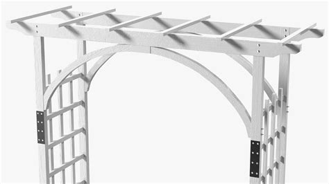 Wooden Garden Arch White 3D Model $19 - .3ds .blend .c4d .fbx .max .ma ...