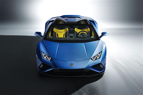 Picture Lamborghini Spyder Huracan 2020 RWD EVO Roadster Blue Front