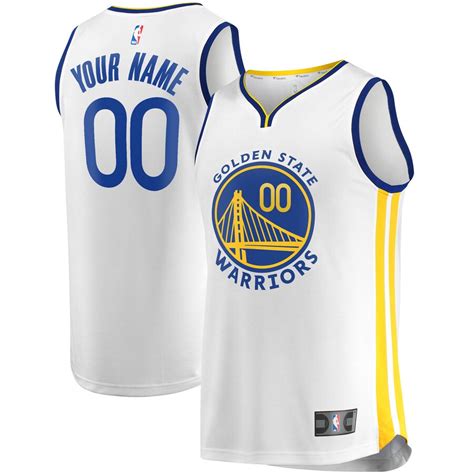 Fanatics Branded Golden State Warriors Youth White Fast Break Custom Replica Jersey ...