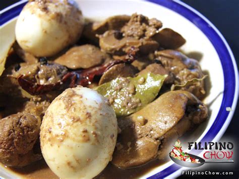 Chicken Liver Adobo with Hard Boiled Egg - Filipino Chow's Philippine Food and Recipes