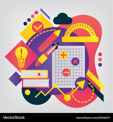 Back to school concept mathematics Royalty Free Vector Image