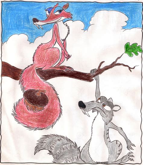 Scrat + Scratte - first coloring attempt by 1120amradio on DeviantArt