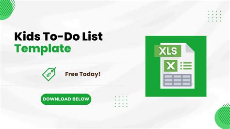 Kids To-Do List Spreadsheet Template - Spreadsheet Advice